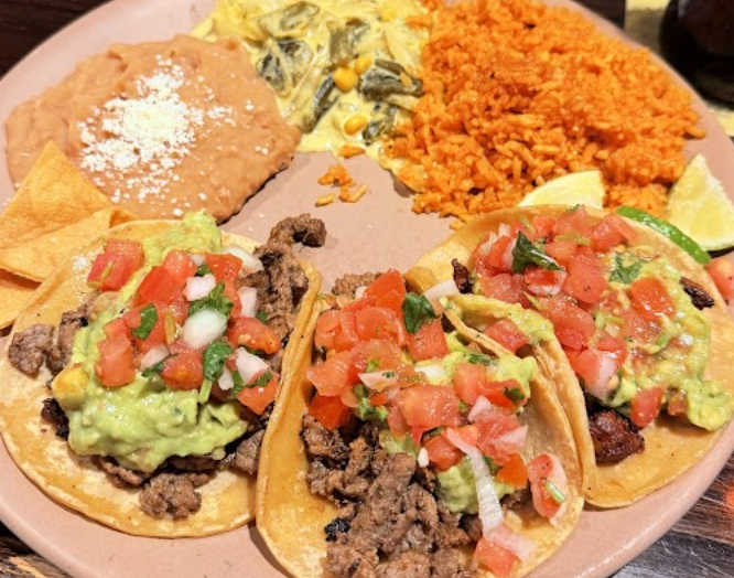La Puerta signature dishes Carne Asada TacosCalifornia BurritoMix 'N' Match Tacos